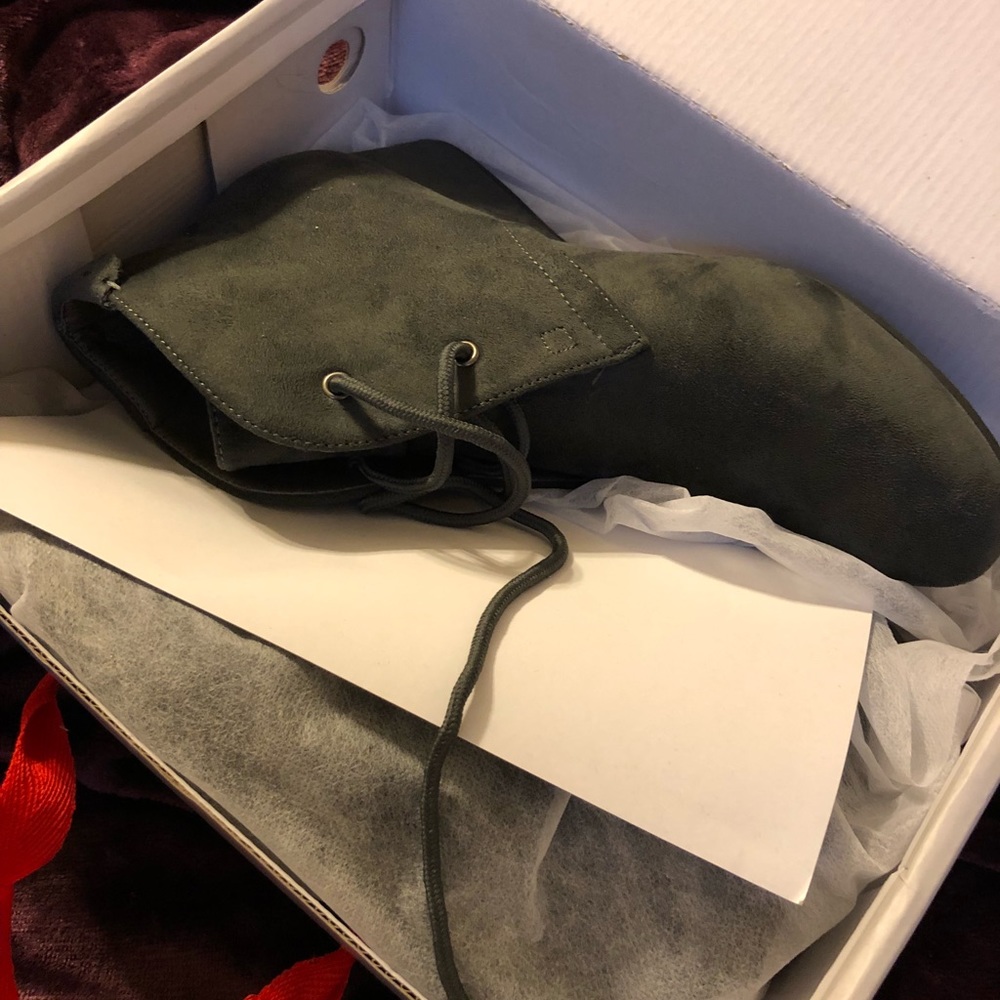 Grey ankle boots